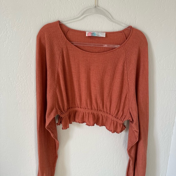 Free People Beach Long Sleeve Peasant Top - Picture 1 of 6